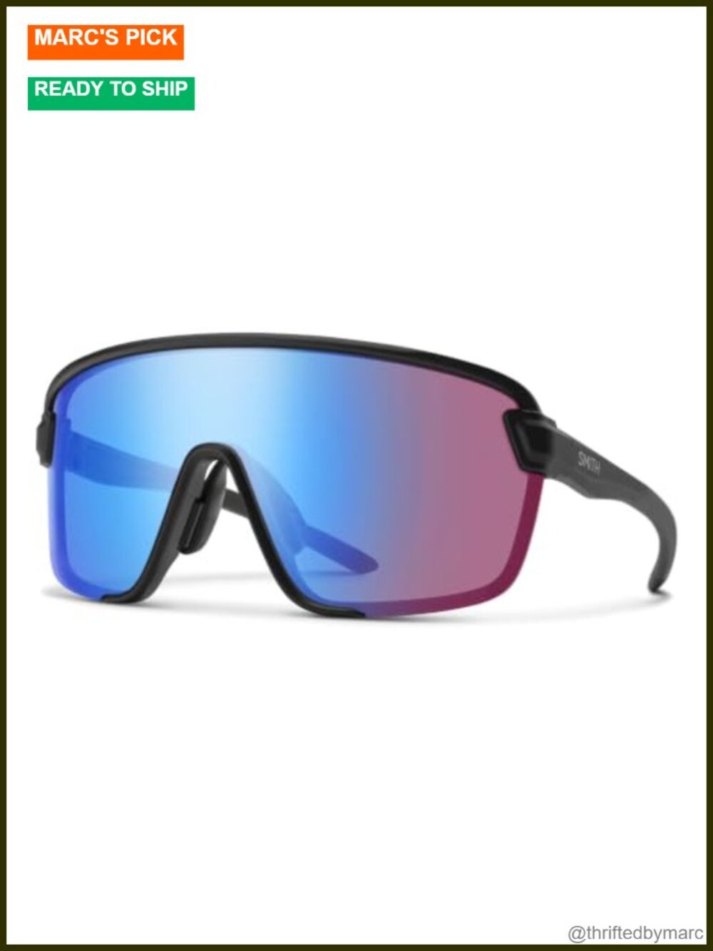Smith Bobcat Sport Sunglasses Polarized Interchangeable Lens with Case